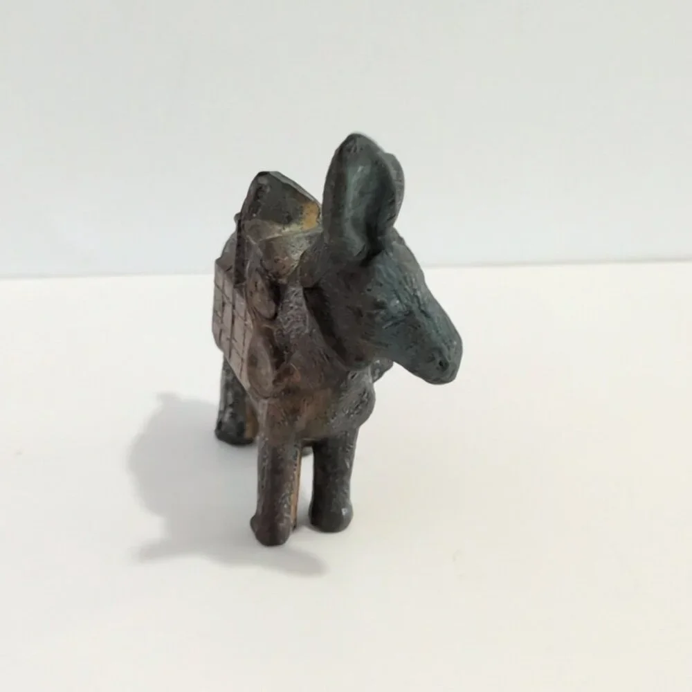 Vintage Pack Mule Metal Travel Souvenir Gold Rush Dig Mini Cast Donkey - Picture 2 of 4